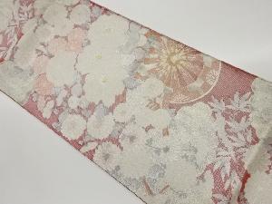 リサイクル　佐賀錦花車模様織出し袋帯